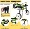 Dog Wheelchair for Back Legs Large Small, Newly Wheelchair for Dogs, Adjustable Dog Carts with Wheels for Disabled Hind Legs, Waterproof, with LED, Leash, Angle-Adjustable Wheels