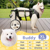 Dog Wheelchair for Back Legs Large Small, Newly Wheelchair for Dogs, Adjustable Dog Carts with Wheels for Disabled Hind Legs, Waterproof, with LED, Leash, Angle-Adjustable Wheels